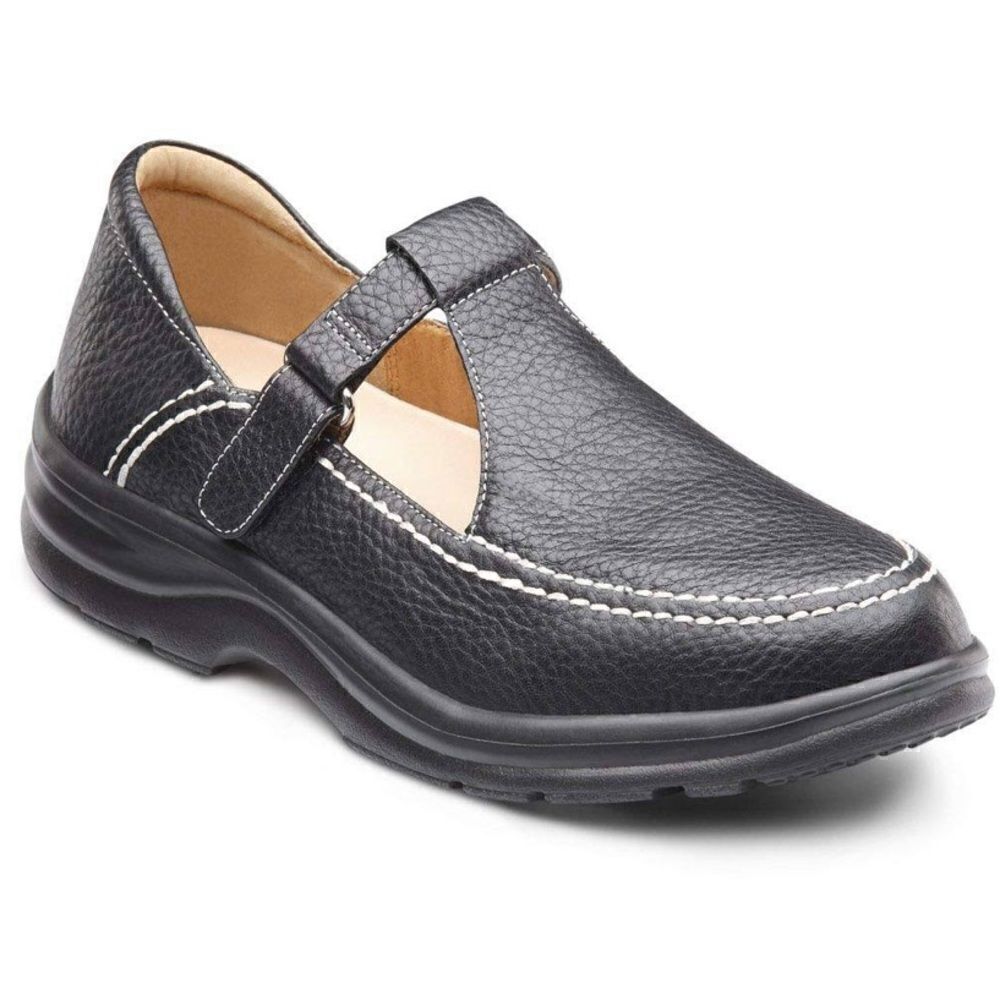 Dr. Comfort LuLu Black Mary Jane Comfort Fit Orthotic Support Shoes